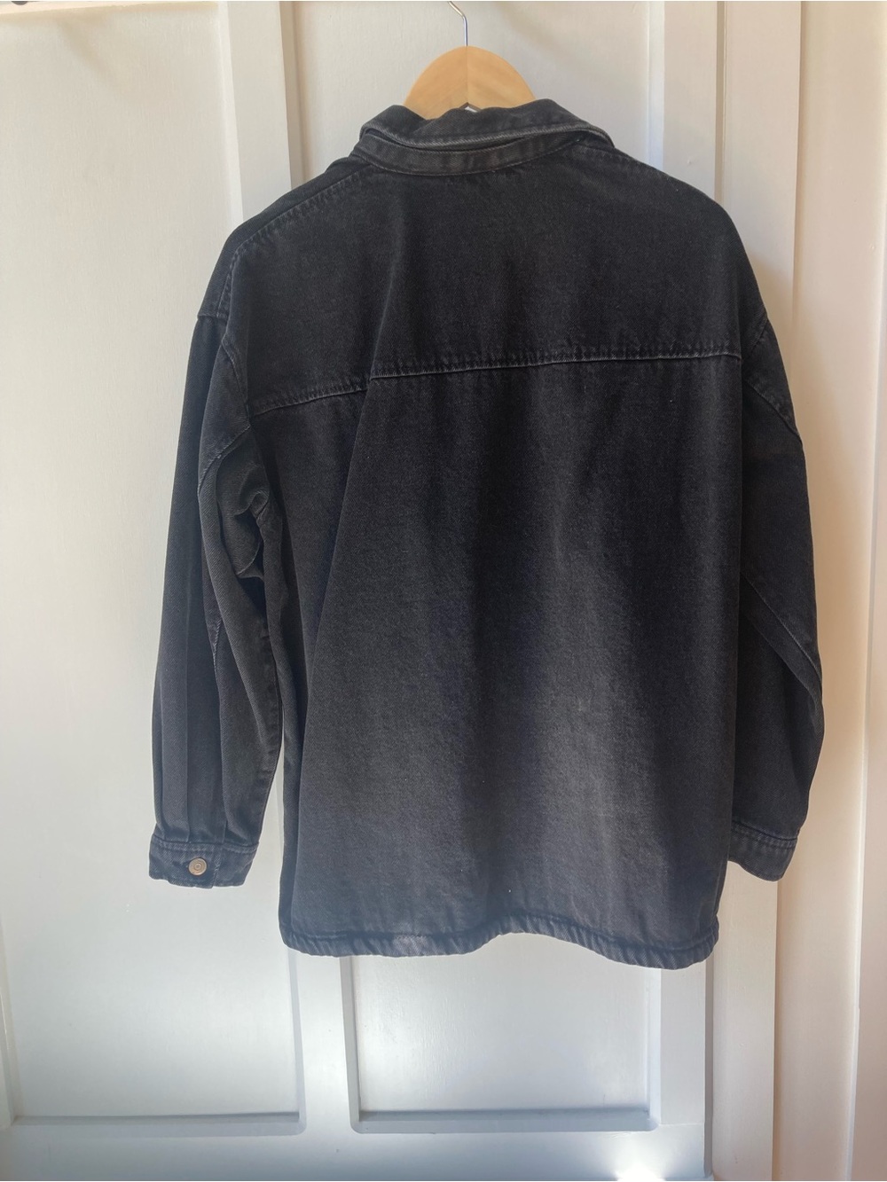 H&M | Black Oversized Denim Chore Jacket - Picture 6 of 8